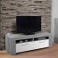 Mobile porta TV basso Ambit dal design moderno. Parete attrezzata moderna bianca 
