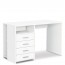 Scrivania ufficio bianca con cassettiera. Scrivanie in legno porta pc per camerette completa di tre cassetti, dimensioni 76x154x55 cm.