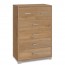 Cassettiera noce con 6 cassetti in legno nobilitato. Armadio settimino ideale per ufficio e camera da letto, dimensioni 70x41x112h cm.
