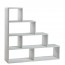 Libreria scaffale ossido bianco per ufficio. Librerie bifacciale soggiorno con 4 livelli, ideale per organizzare i tuoi libri e per esporre vasi e cornici.