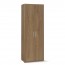 Armadio mobile multiuso con 4 ripiani. Armadi ufficio noce con 2 ante, misure 199x71x41 cm.