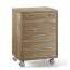 Cassettiera scrivania ufficio in legno 3 cassetti noce, con serratura e ruote. Cassettiere scrivanie per arredamento camerette con rotelle e chiave.