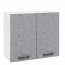 Mobile scolapiatti da muro per cucina componibile con ante cemento 80 cm. Pensile colapiatti per cucine componibili, con vaschetta raccogli gocce. 