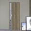 Porte interne a soffietto moderne, porta a soffietto rovere cognac scuro per gli interni della casa. Dimensioni 83x214 cm