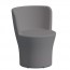 Poltrona outdoor da giardino in resina da interno. Poltroncina in polietilene di colore grigio per esterno, poltrone e sedia ideali per il terrazzo di casa.