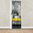 Porte interne a soffietto moderne, porta a soffietto bianca per gli interni della casa con stampa digitale. Dimensioni 115x214 cm