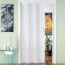 Porte interne a soffietto moderne, porta a soffietto colore bianco pastello per gli interni della casa. Dimensioni 88,5x214 cm