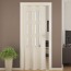 Porte interne a soffietto moderne, porta a soffietto bianca con vetro satinato per gli interni della casa. Dimensioni 88,5x214 cm