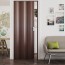 Porte interne a soffietto moderne, porta a soffietto colore noce mansonia per gli interni della casa. Dimensioni 88,5x214 cm