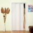 Porte interne a soffietto moderne, porta a soffietto bianco frassino per gli interni della casa. Dimensioni 83x214 cm