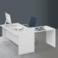 Scrivania ufficio angolare bianca con allungo 80 cm. Scrivanie porta pc in legno bianco frassinato per le camerette dei ragazzi