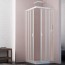 Box doccia angolare con profili in PVC e vetro acrilico da 2,2 mm. Cabina docce bagno Skipper Vela con estensione regolabile, dimensioni 70x70x185H cm.