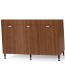 Sottolavello cucina componibile con ante 120 cm noce antico. Mobili sottolavelli per cucine componibili, dimensioni 85x120x50 cm.