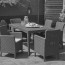 Tavolo da giardino graphite in resina antiurto, tavoli da esterno effetto rattan per balconi e terrazzi. Dimensioni 160x90x74h cm 