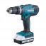 Trapano avvitatore a batteria con percussione 18V,  fornito dI 2  batterie e caricabatterie.Trapani avvitatori professionali Makita HP457DWE ideali per il fai da te e bricolage. 